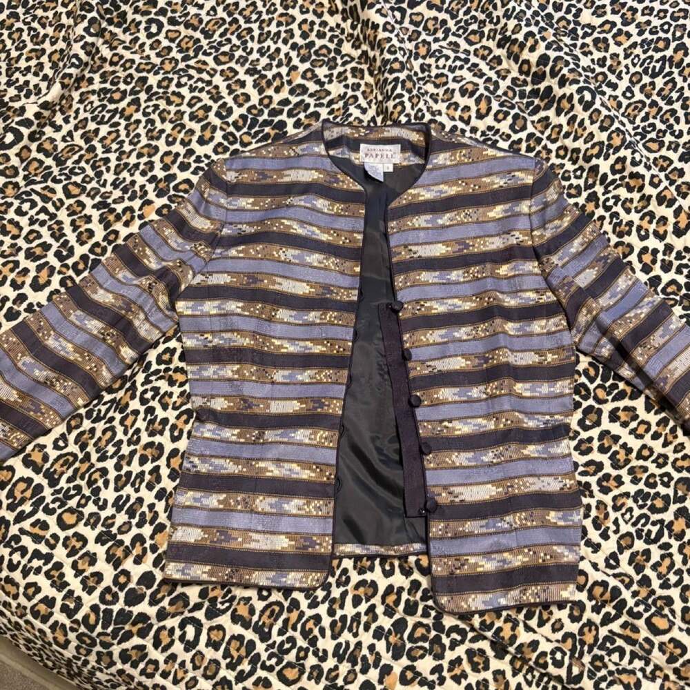 Adrianna papell silk jacket size 6